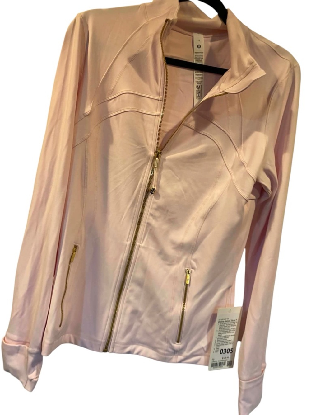 NWT Lululemon define jacket BLISSFUL PINK/GOLD Size 12